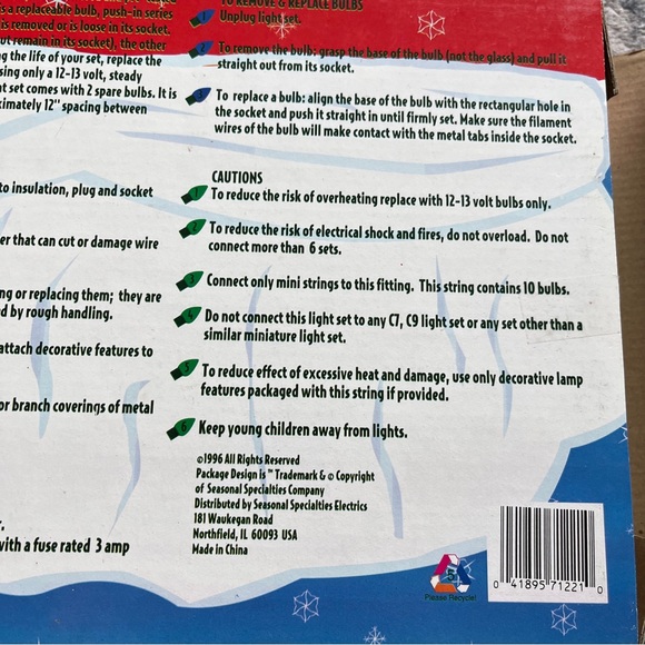 Vintage Blo Mold String Of Lights Santa 10 Club Santa - Picture 10 of 12